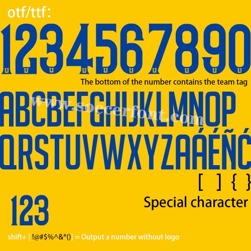 Tigres UANL font