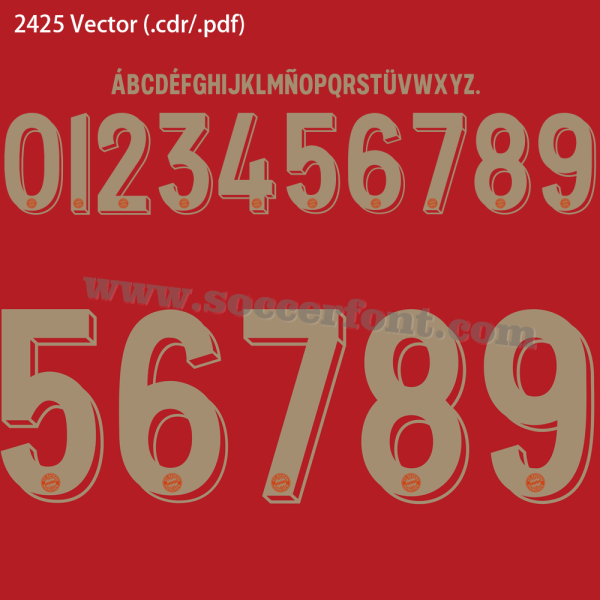 2024-25 Bayern Munchen 125 Years font